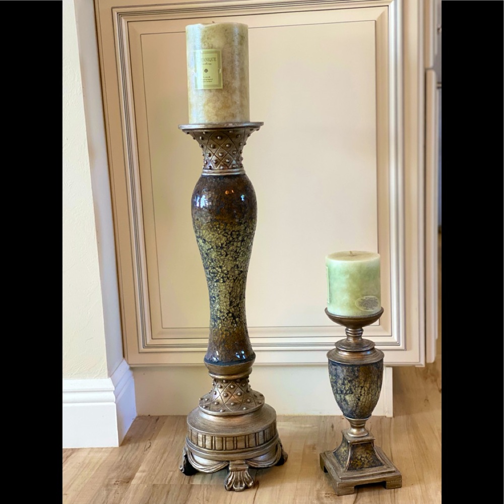 Two beautiful decorative candle sticks